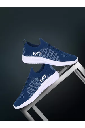 Metronaut Men Blue Woven Design Sneakers