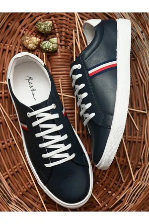 Mast & Harbour Men Navy Blue PU Sneakers