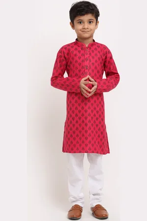 Kraft Boys Pink Ethnic Motifs Printed Kurta