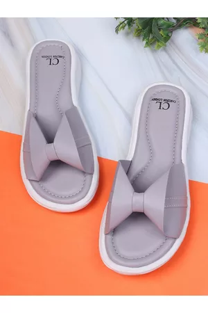 Carlton London Women Lavender & Black Sliders