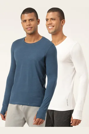 FREECULTR Men Pack Of 2 Solid Cotton Lounge T-Shirts