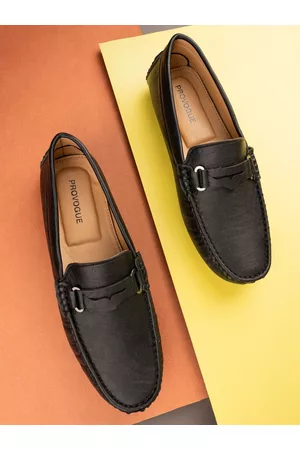 Provogue Men Black Solid Formal Loafers