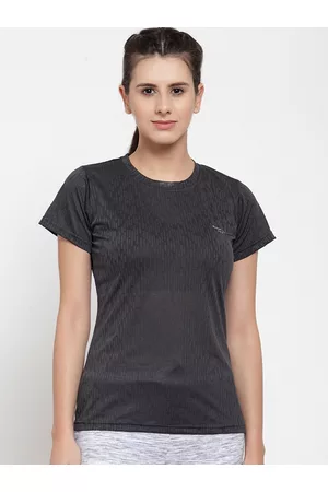 Boston Club Women Grey Printed Round Neck T-shirt