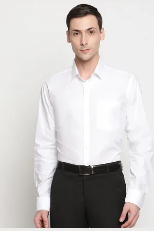Copperline Men White Comfort Slim Fit Formal Shirt