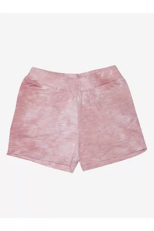KiddoPanti Girls Rose Printed Cotton Shorts