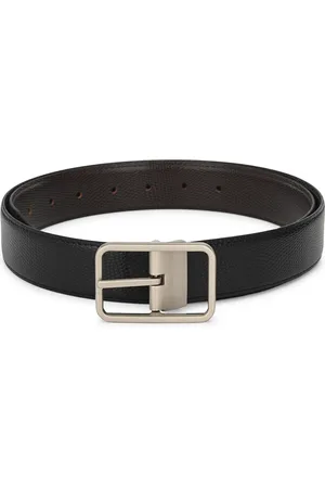 thickskin Men Black Textured PU Formal Belt