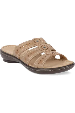Naturalizer Women Beige Embellished Mules