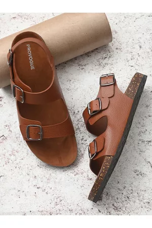Provogue Men Tan Brown Comfort Sandals