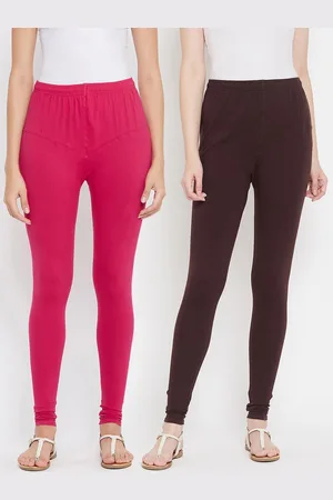 Tulsattva Women Pack Of 2 Solid Churidar-Length Leggings
