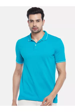 Pantaloons Men Blue Polo Collar T-shirt