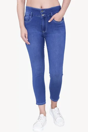 FCK-3 Women Blue Comfort High-Rise Heavy Fade Stretchable Jeans