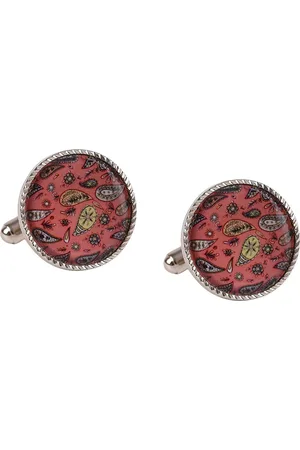 Tossido Men Pink & Yellow Cufflink