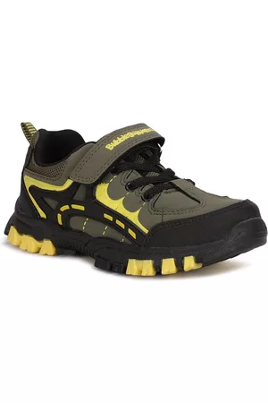 Bubblegummers Boys Olive Green PU Sneakers