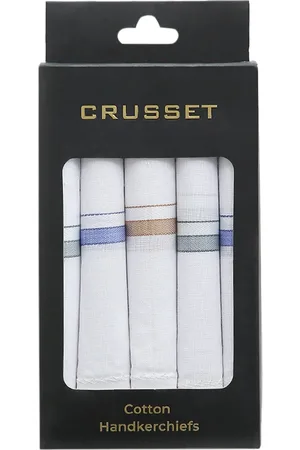 CRUSSET White Pack of 5 Solid Handkerchiefs