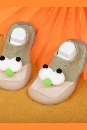 Baby Moo Kids Green Colourblocked Slip-On Sneakers