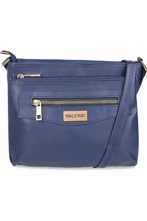 Metro Blue Structured Sling Bag