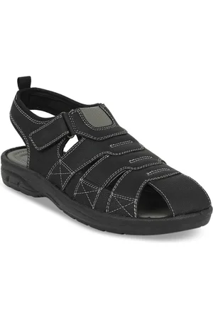Bata Men Black Fisherman Sandals