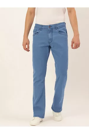IVOC Men Blue Bootcut Fit Light Fade Stretchable Jeans