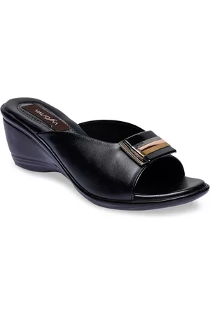 VALIOSAA Women Black Solid Heels
