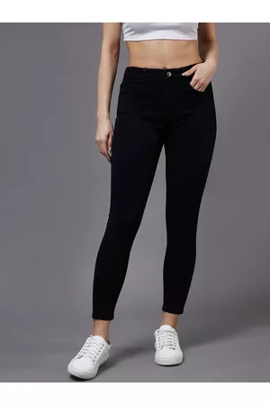 Miss Chase Women Black Skinny Fit Mid-Rise Stretchable Jeans