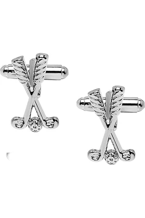 Bodha Silver-Toned Quirky Golf Club Design Cufflink