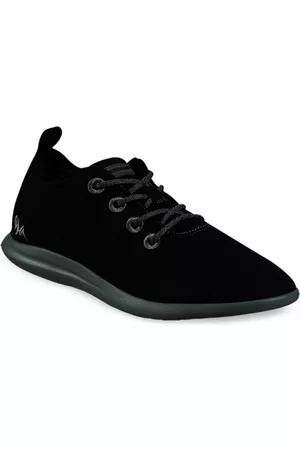 NEEMANS Men Black with Grey Sole Merino Wool Joggers