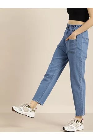 Moda Rapido Women Blue Slouchy Fit High-Rise Clean Look Jeans