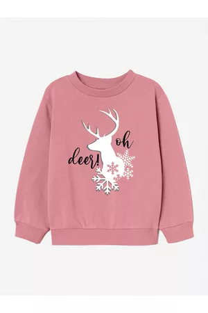naughty ninos Girls Pink Printed Sweatshirt