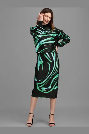PURVAJA Women Turquoise Blue Printed Co-ords