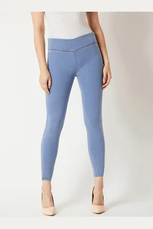 Miss Chase Women Blue Solid Skinny-Fit Jeggings