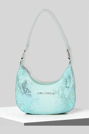 Lino Perros Women Blue Animal Printed PU Structured Shoulder Bag