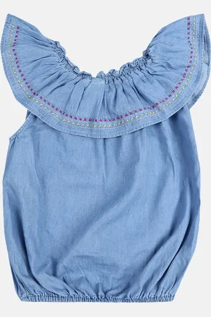 V-Mart Girls Blue Denim Top
