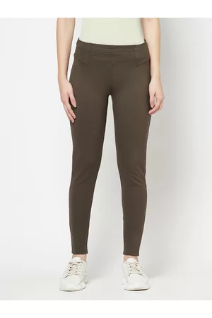 CANTABIL Women Olive Green Jeggings