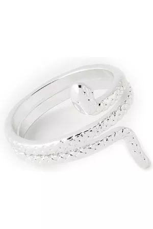Accessorize London 14k Silver-Plated Snake Shaped Adjustable Finger Ring