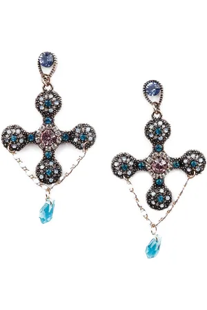 Alberre Odette Blue Contemporary Drop Earrings
