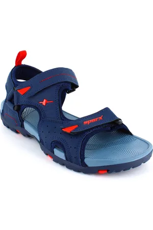 Sparx Men Navy Blue & Red Solid Floater Sandals