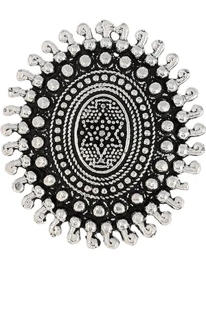 Silvermerc Designs Oxidized Silver-Plated Handcrafted Finger Ring