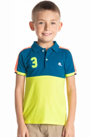 Cherry Crumble Boys Multicolor Color Block Hockey Polo T-shirt