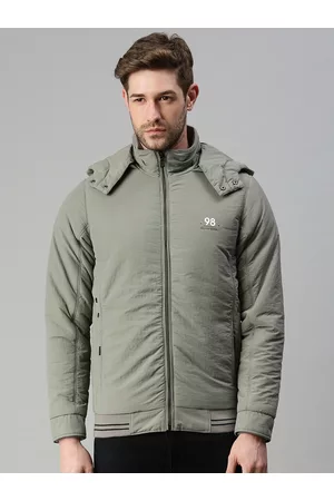 SHOWOFF Men Olive Green Lightweight Puffer Jacket