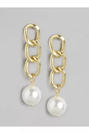 20Dresses White Circular Drop Earrings