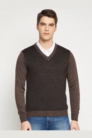 Duke Men Brown & Black Printed Pullover