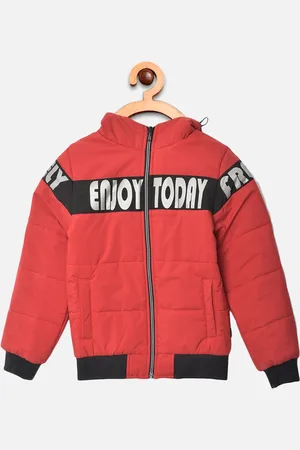 Crimsoune Club Boys Red Bomber with Patchwork Jacket