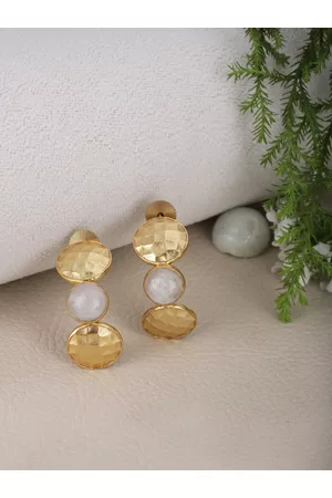 Berserk Gold-Toned Geometric Half Hoop Earrings