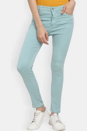 V-Mart Women Sea Green Chinos Trousers