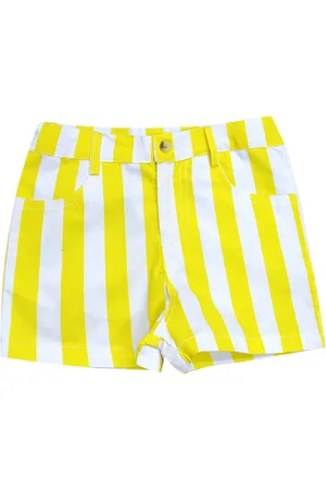 A.T.U.N. A T U N Girls Yellow Striped Shorts