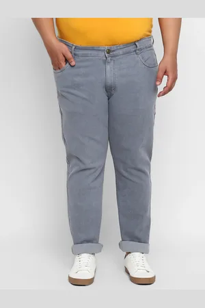 URBANO Men Grey Regular Fit Mid-Rise Clean Look Stretchable Jeans