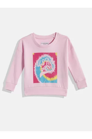 Ralph Lauren Girls Pink Printed Pure Cotton Sweatshirt