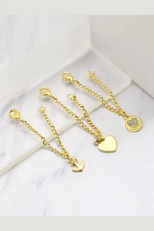 Joker & Witch Women Gold-Toned & White Set Of 3 Stone Studded Watch Charm