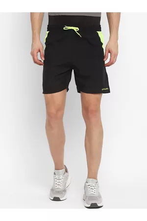 OFF LIMITS Men Black Slim Fit Sports Shorts with Antimicrobial Technology