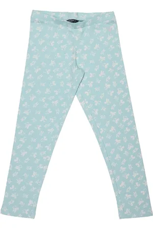 Allen Solly Girls Blue & White Printed Leggings
